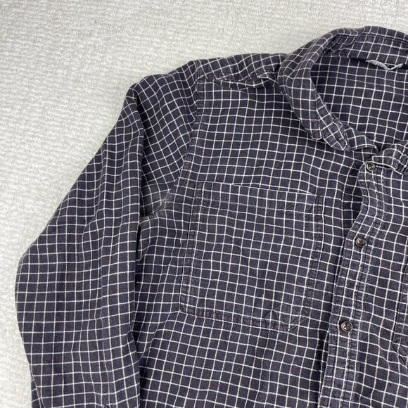 Outdoor Research Shirt Mens M Purple Check Ironhorse Long Sleeve Hemp READ** - Picture 3 of 16